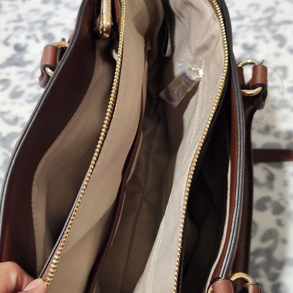 NINE WEST Kyelle Jet Set Satchel Handbag Crossbody Shoulder Bag - Picture 10 of 13